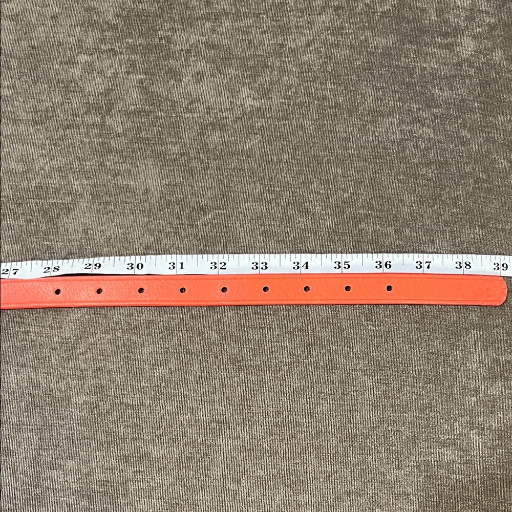J. Crew orange/tangerine belt, size small. - Picture 7 of 9